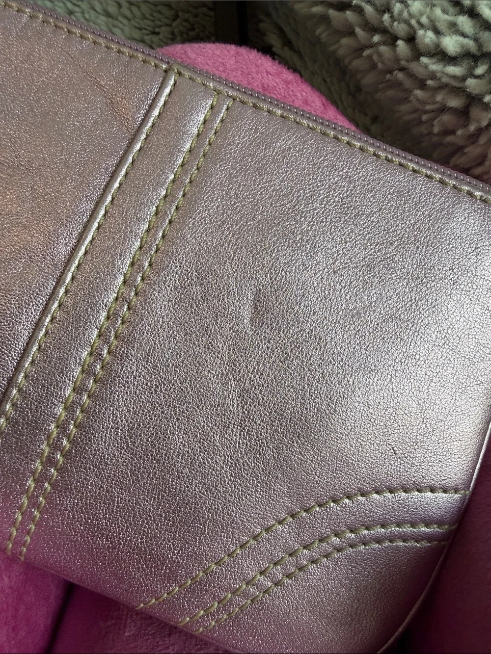 Coach Metallic Rose Wristlet